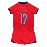 Dětský Fotbalový dres Anglie Bukayo Saka #17 MS 2022 Venkovní Krátký Rukáv (+ trenýrky)